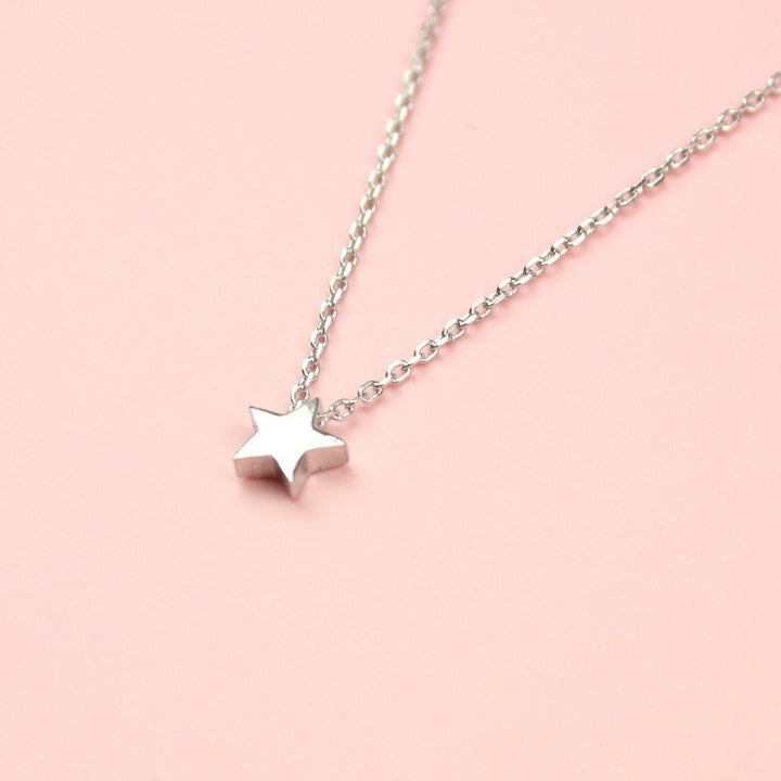 Star Pendant Minimal Chain Necklace - Bling Little Thing
