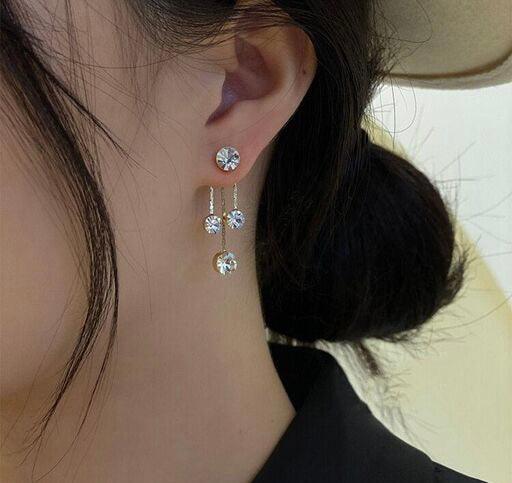 Tassel Studded Crystal Luxury Earrings - Bling Little Thing
