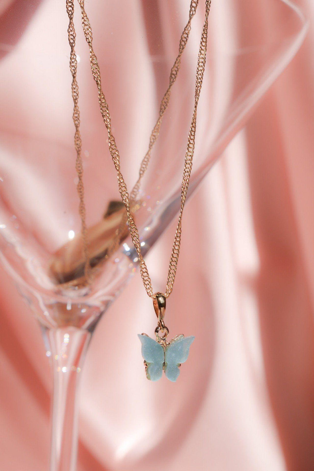 Trendy Chic Butterfly Pendant Necklace - Bling Little Thing