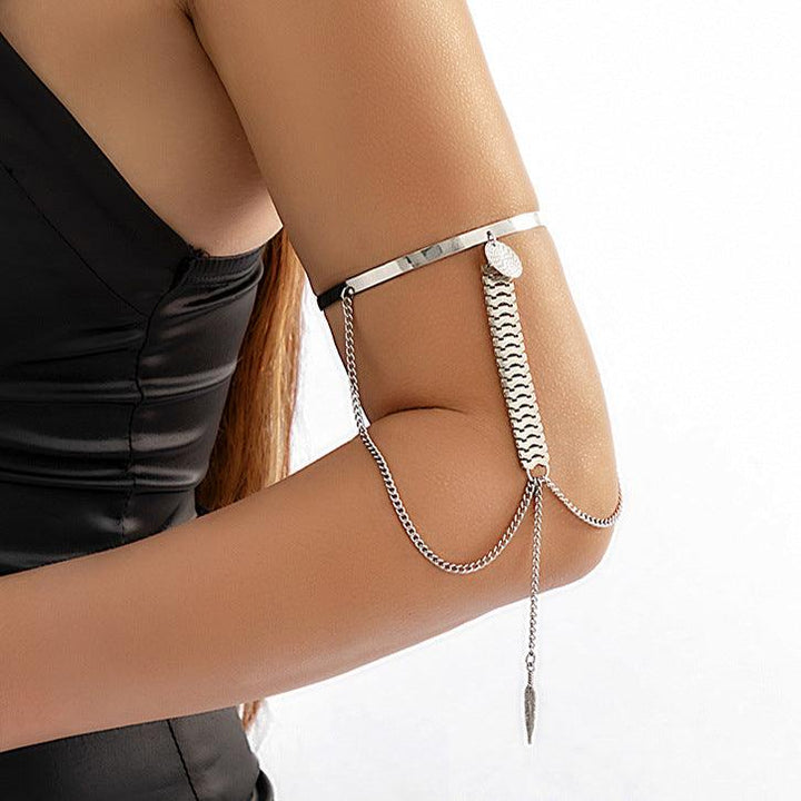Unique Tassel Hanging Hand Cuff Bicep Bracelet - Bling Little Thing