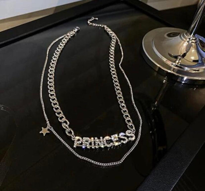 Zirconia Studded Princess Statement Necklace (Anti-tarnish) - Bling Little Thing
